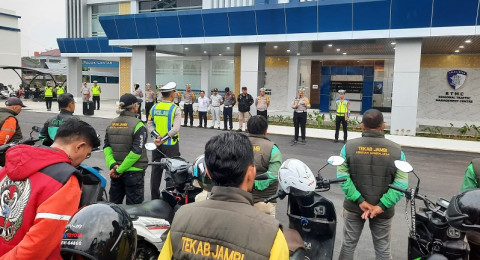 Ditlantas Polda Jambi Gandeng Komunitas Ojek Online Perkuat Kamseltibcarlantas
